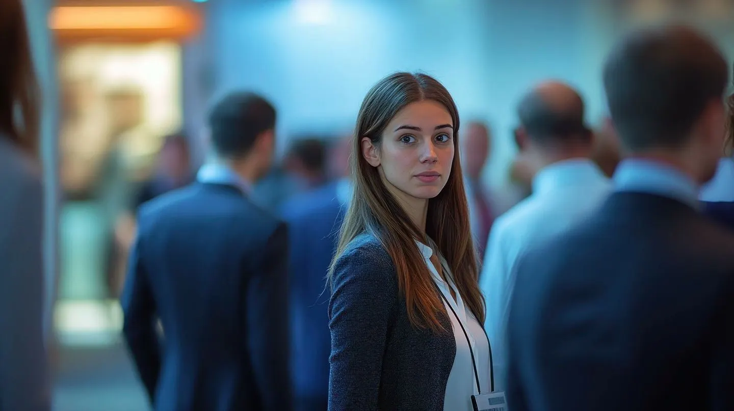 Shy-woman-networking